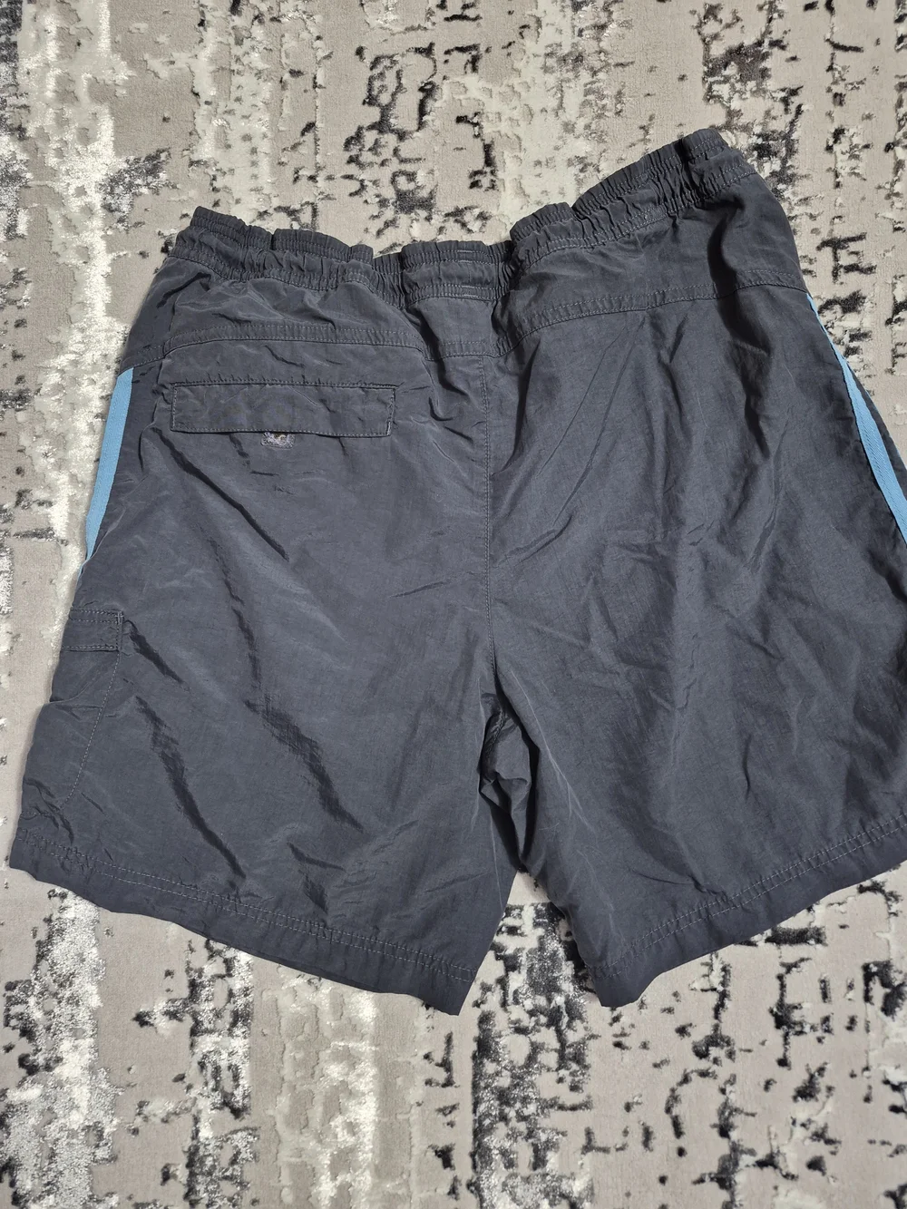 Vintage Adidas swim trunks 90s three side stripes cargo pocket mesh Drawstr.M